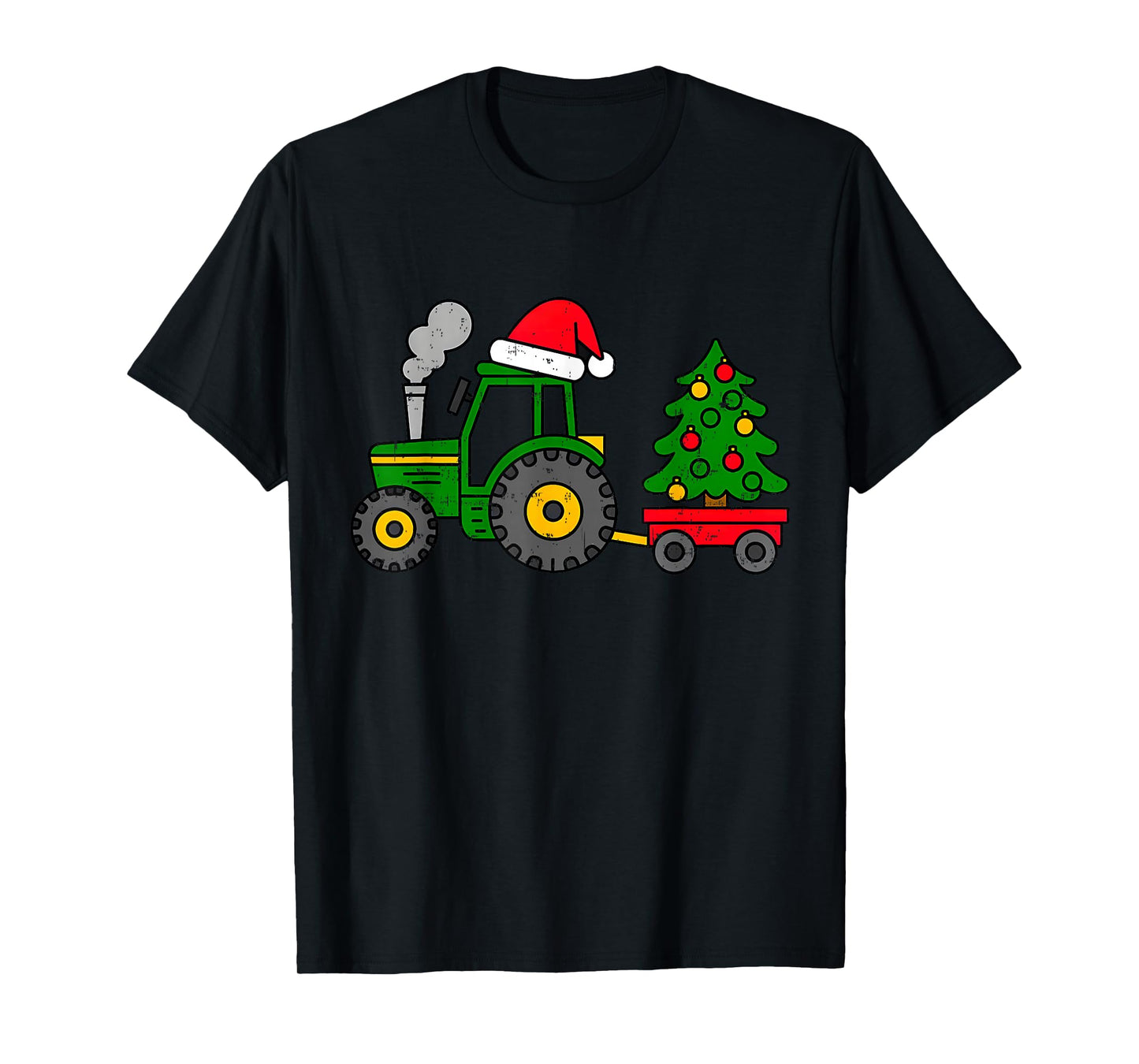 Farm Christmas Tractor Tree Xmas Truck Boys Kids Toddler T-Shirt