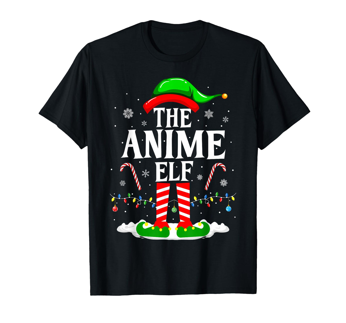 The Anime Elf Matching Family Xmas Funny Anime Christmas T-Shirt
