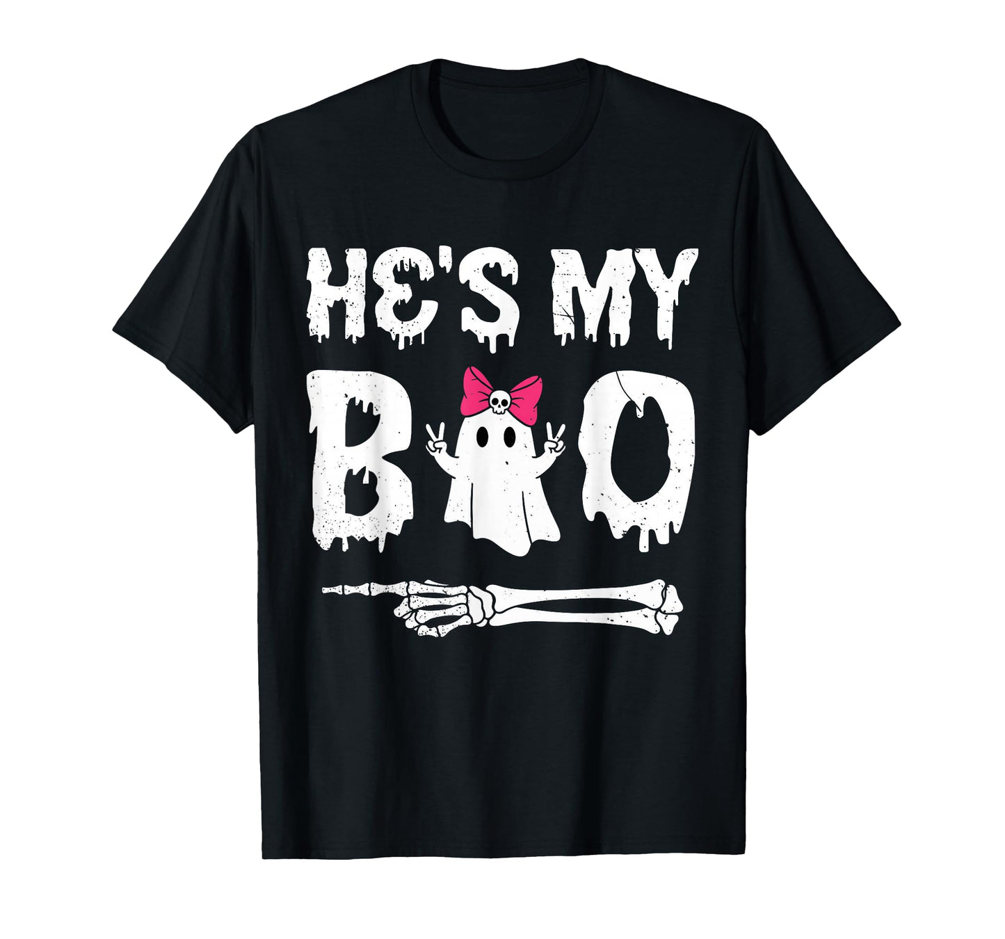 He's My Boo Matching Halloween Pajama Couples She's My Boo T-Shirt