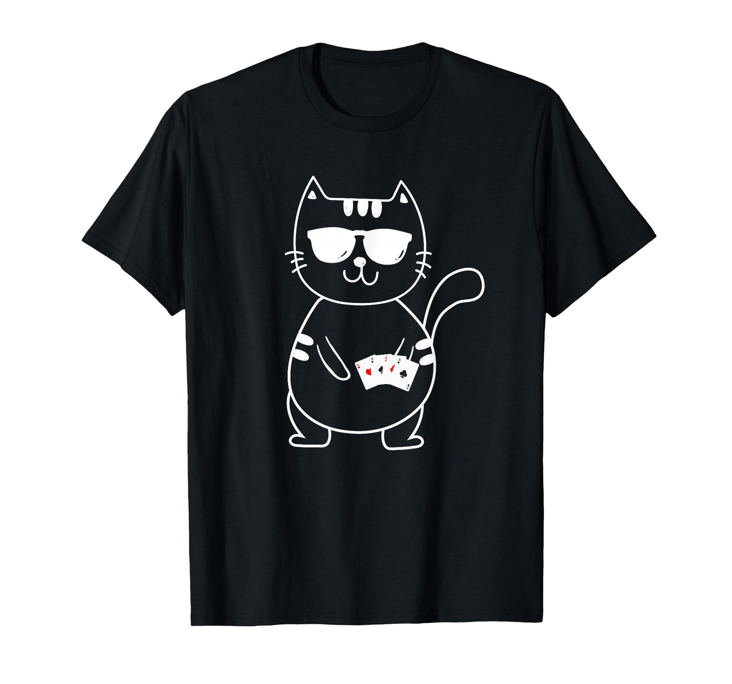 Poker Cat - Poker Texas Hold'Em Gambling Casino Gambler T-Shirt