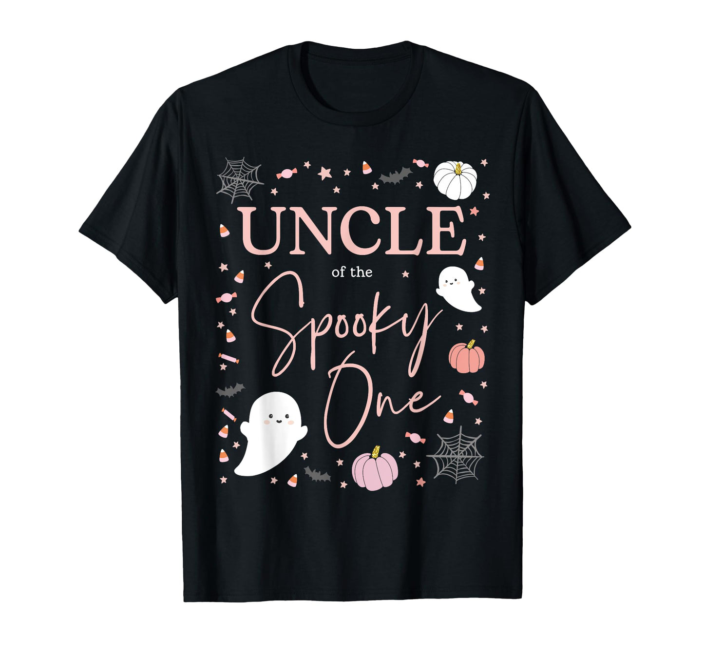Uncle of the Spooky One Girl First Birthday Pink Halloween T-Shirt