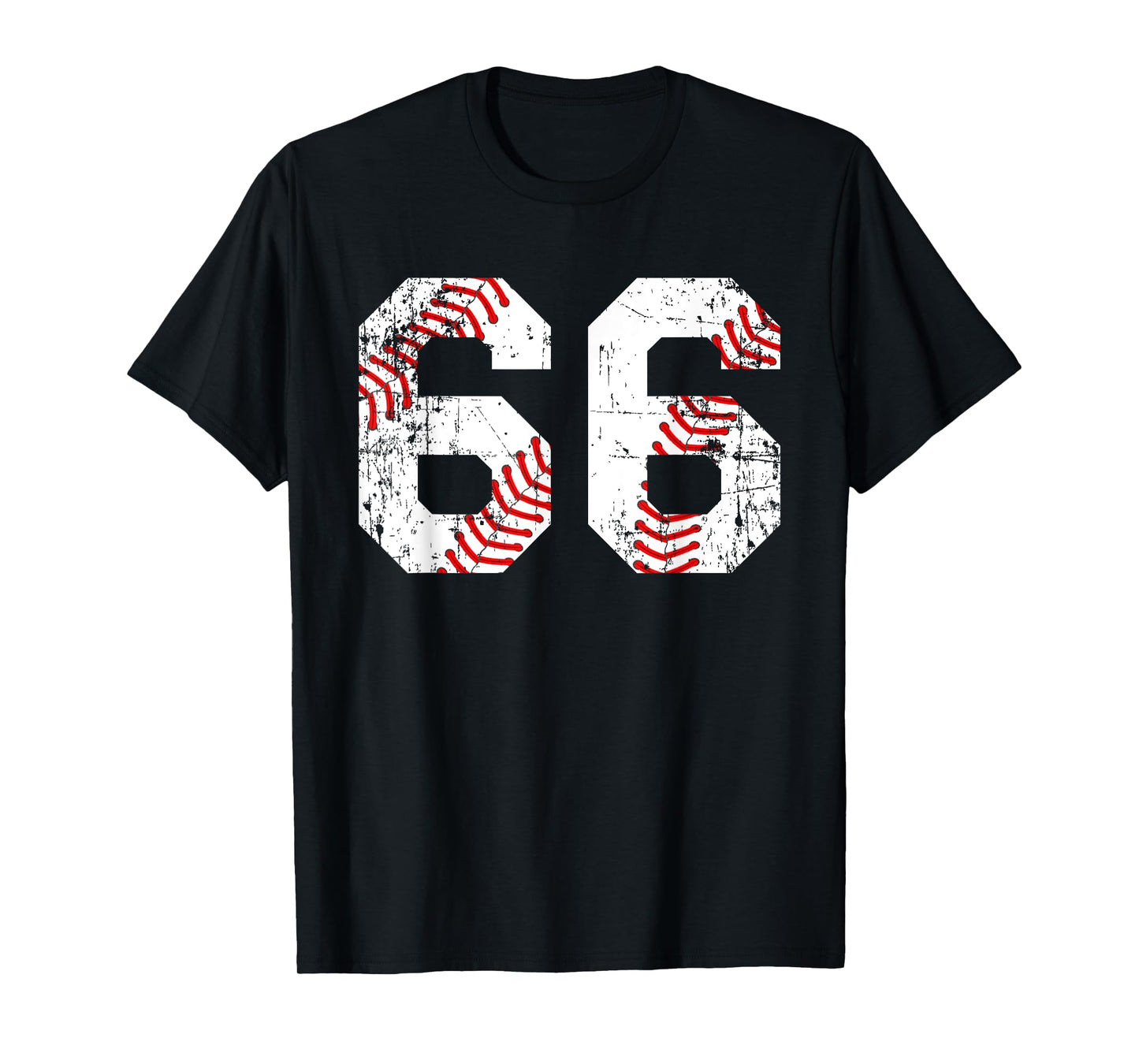 Vintage Baseball 66 Jersey Number T-Shirt
