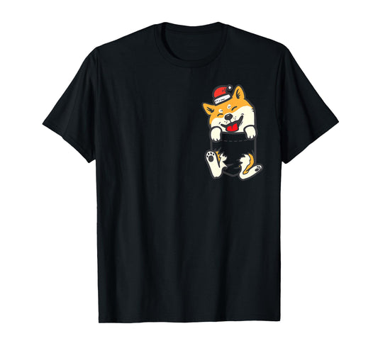 Pocket Santa Shiba Inu Akita Feet Christmas Dog Lover PJ T-Shirt