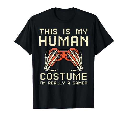 Halloween Human Costume Im A Gamer Costume Men Boys Kids T-Shirt