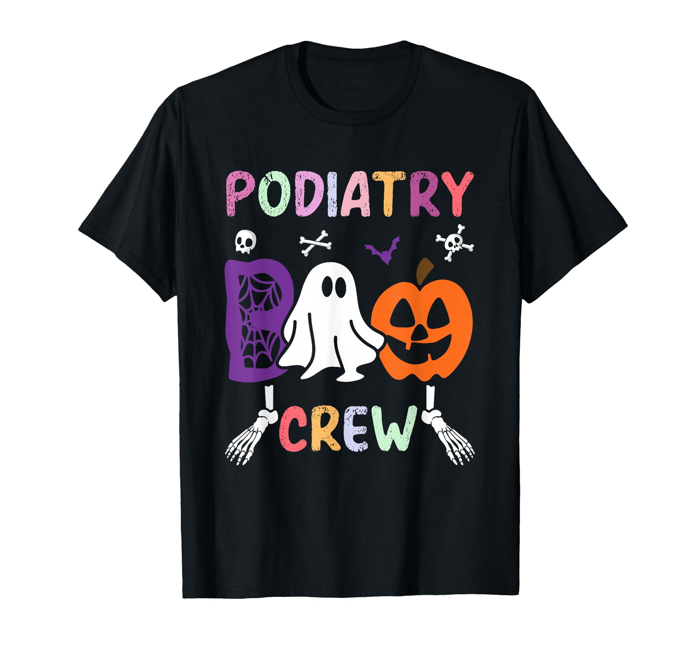 Podiatry Boo Crew Ghost Gift For Halloween Spooky Costume T-Shirt