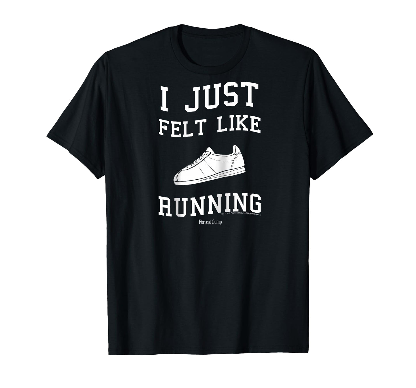 Forrest Gump I Just Felt Like Running Quote Raglan Baseball Tee