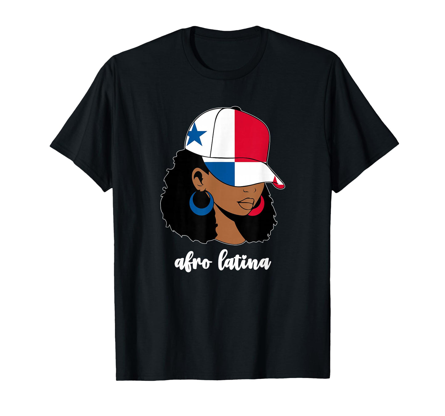 Black Afro Latina Panamanian Girl Women Panama Flag Panameña T-Shirt