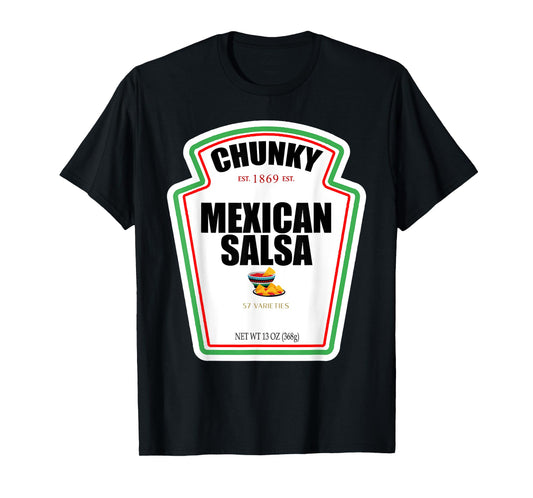 Halloween Matching Costume Chunky Mexican Salsa Bottle Label T-Shirt