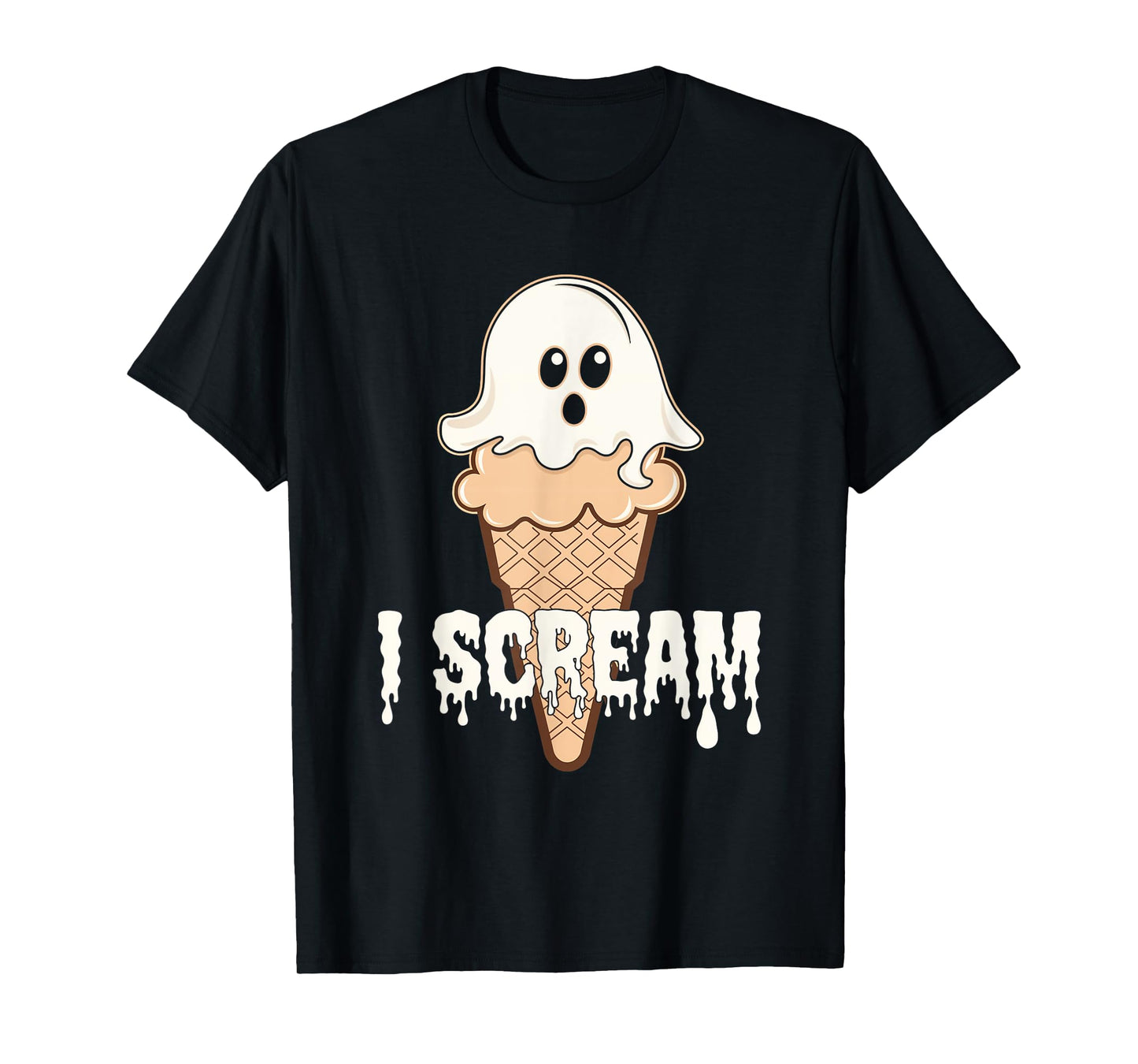I Scream Ice Cream Ghost Halloween Costume Spooky T-Shirt