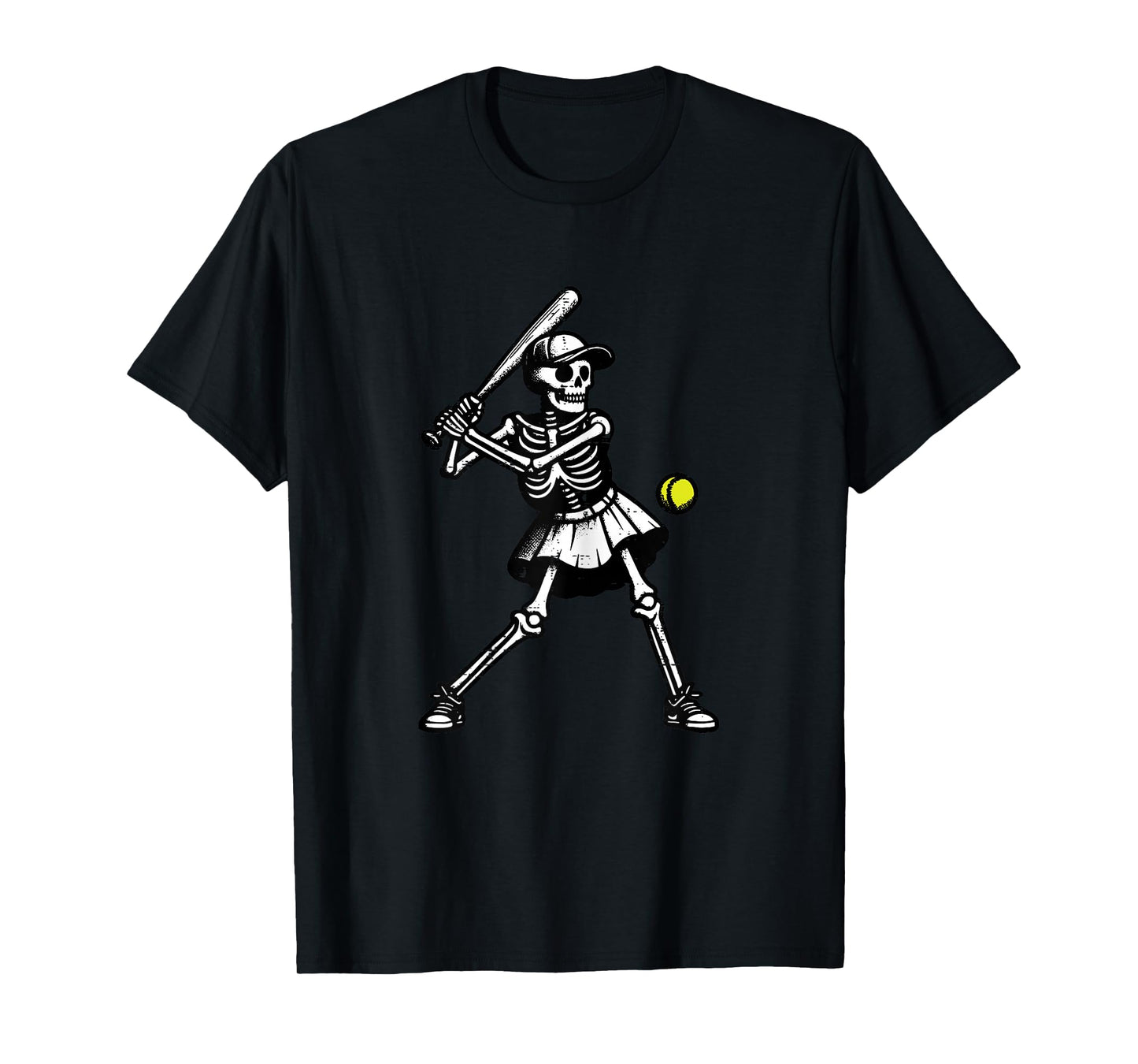 Halloween Skeleton Girl Baseball Costume Women Girls Kids T-Shirt