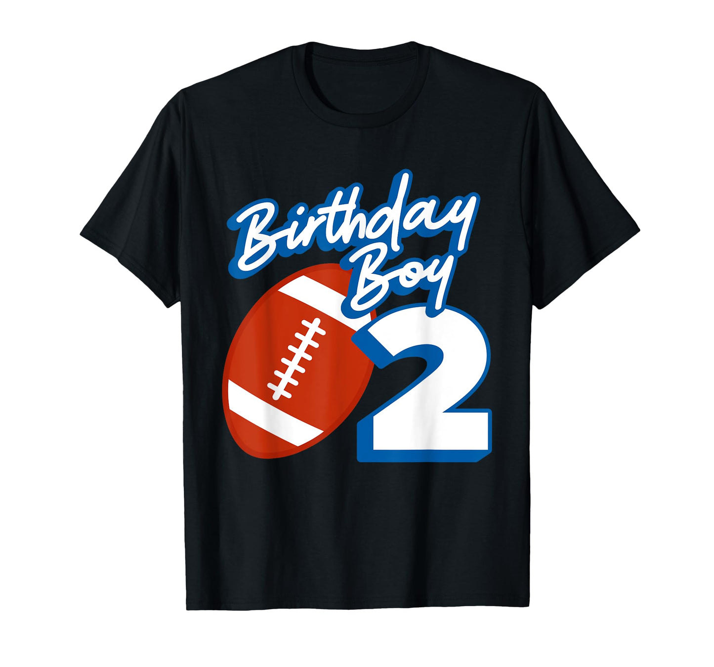 2nd Birthday Boy Football Ball 2 Years Old Kids Gift Ideas T-Shirt