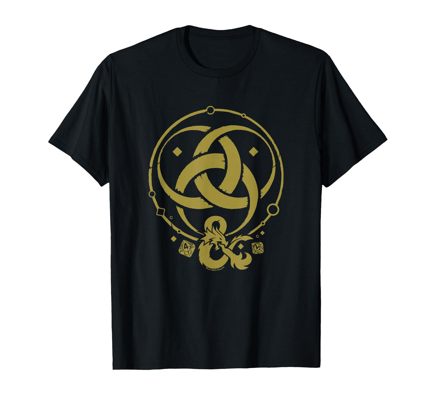 Dungeons & Dragons 50th Anniversary Gold Flame Vintage Logo T-Shirt