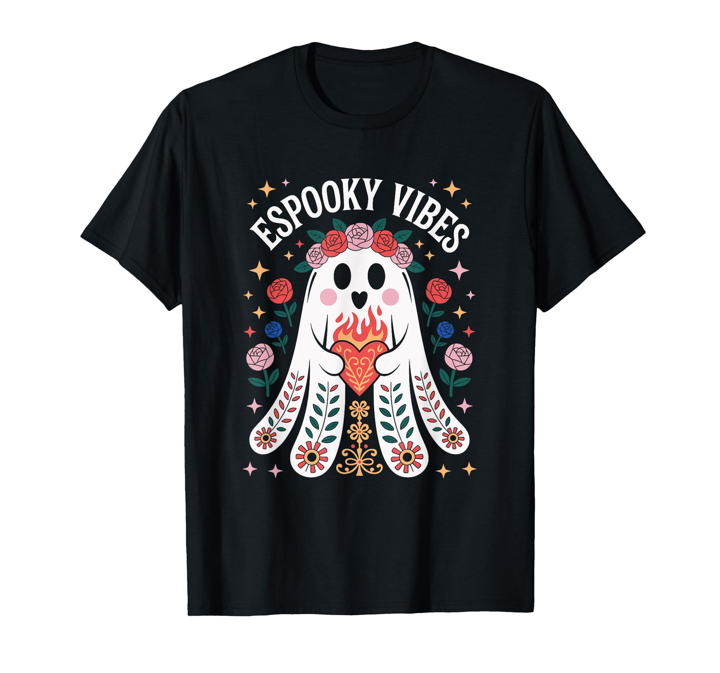 Espooky Vibes Spanish Halloween Mexican Teacher T-Shirt