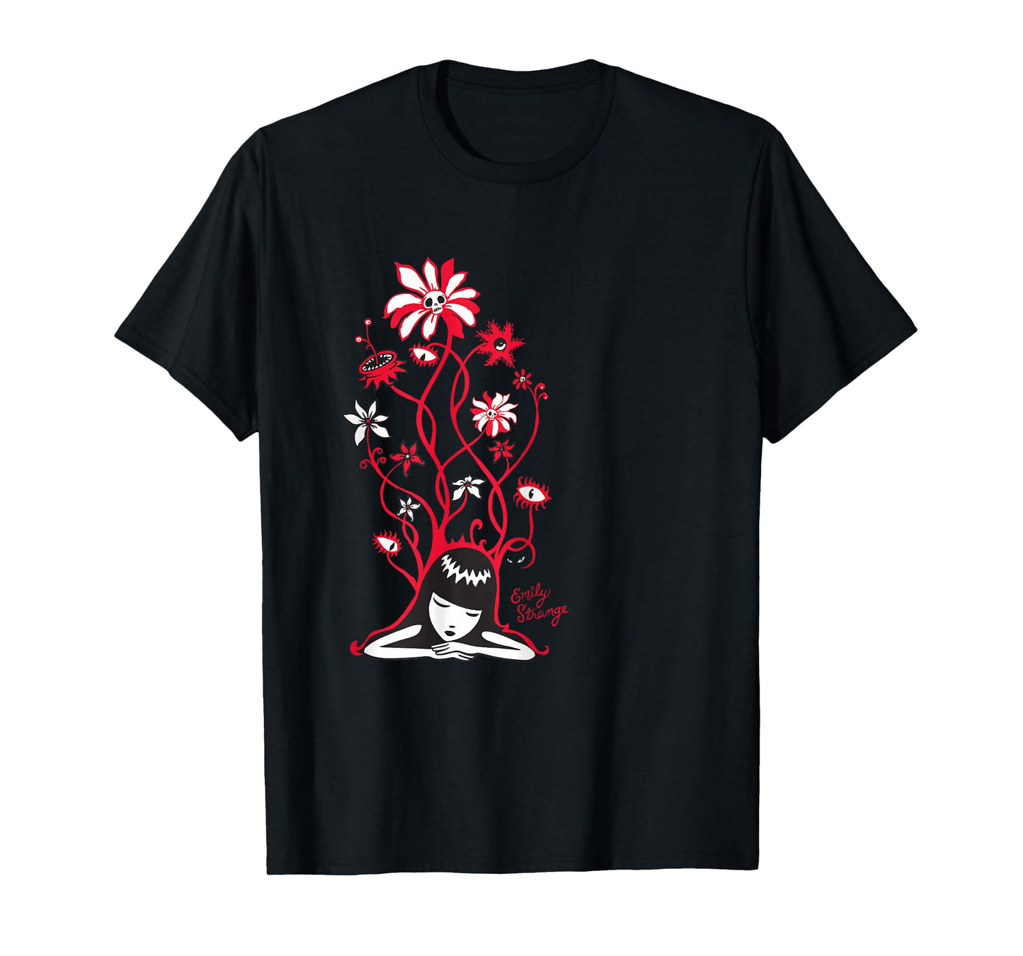 Emily The Strange Flower Power Cat Nap T-Shirt