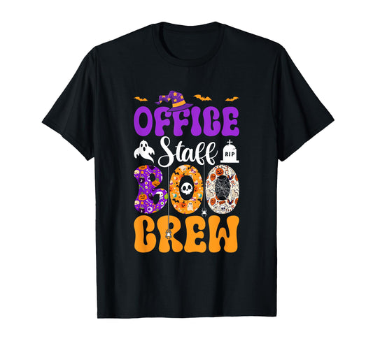 Office Staff Boo Crew Matching Autumn Halloween Costume T-Shirt