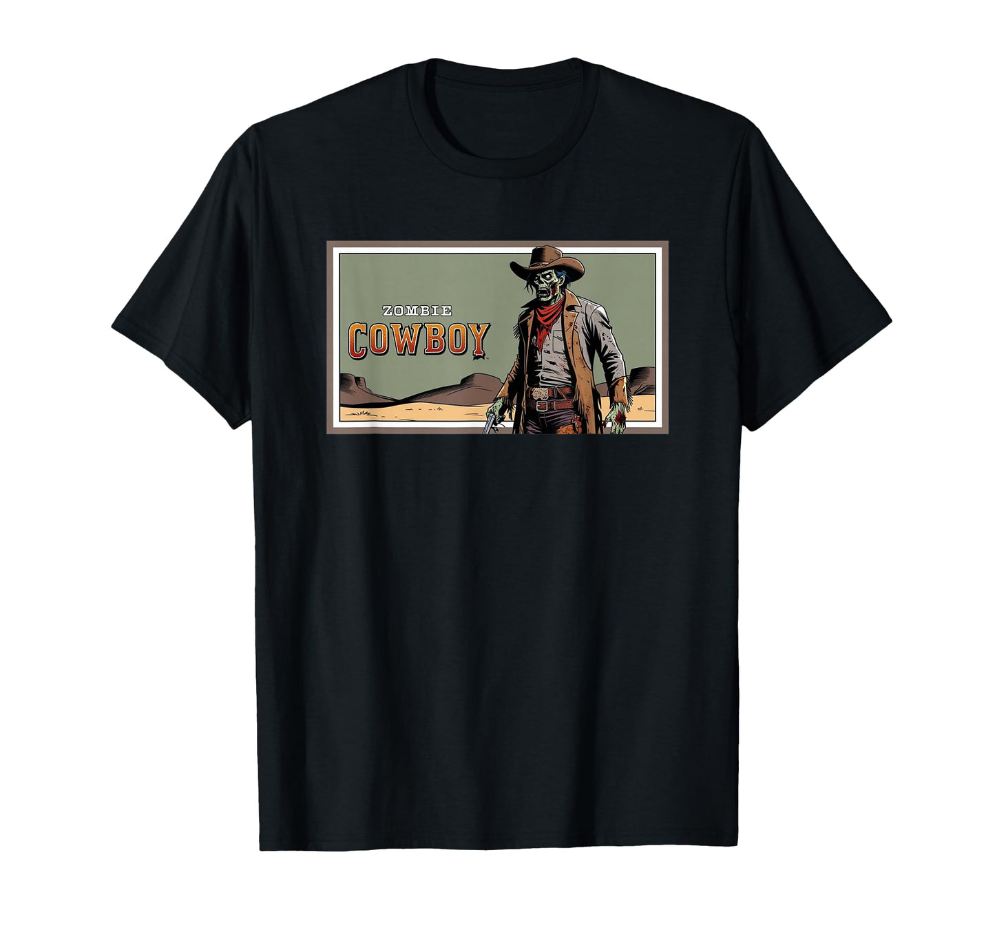 Zombie Cowboy Western Comic T-Shirt