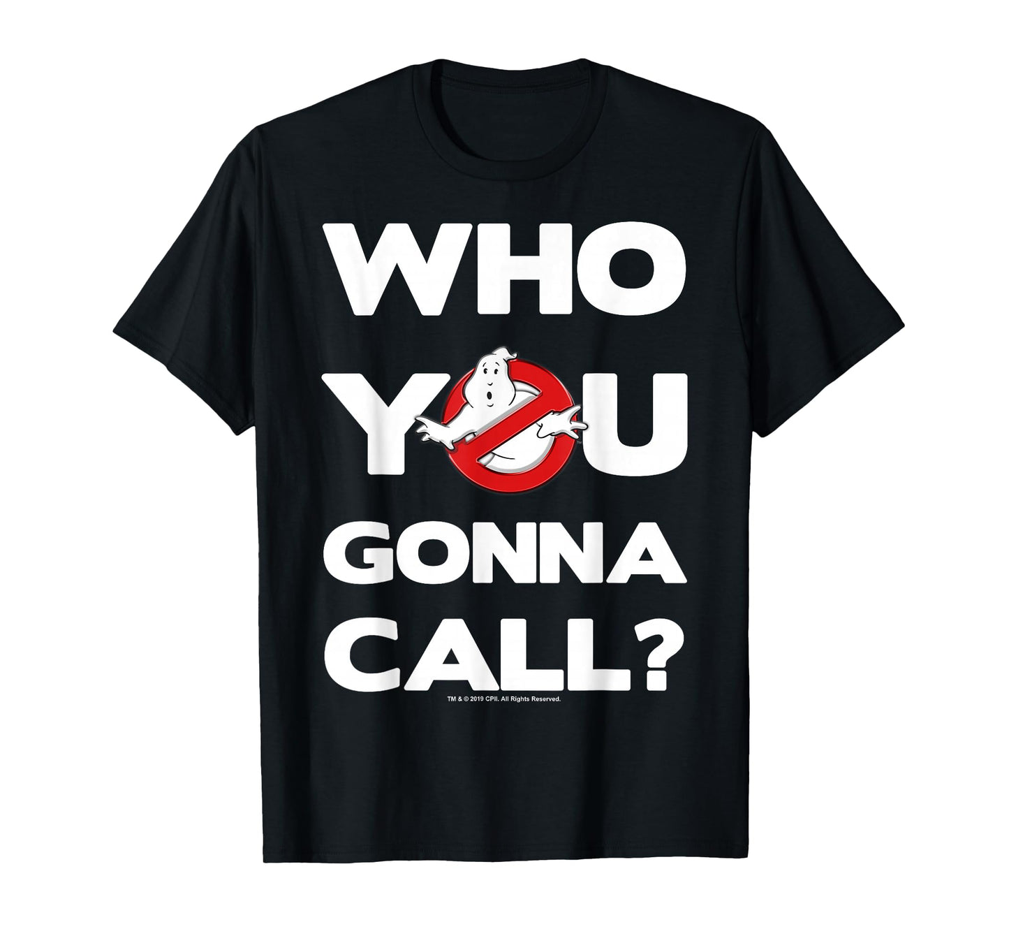 Ghostbusters Who You Gonna Call Bold Text Movie Logo T-Shirt
