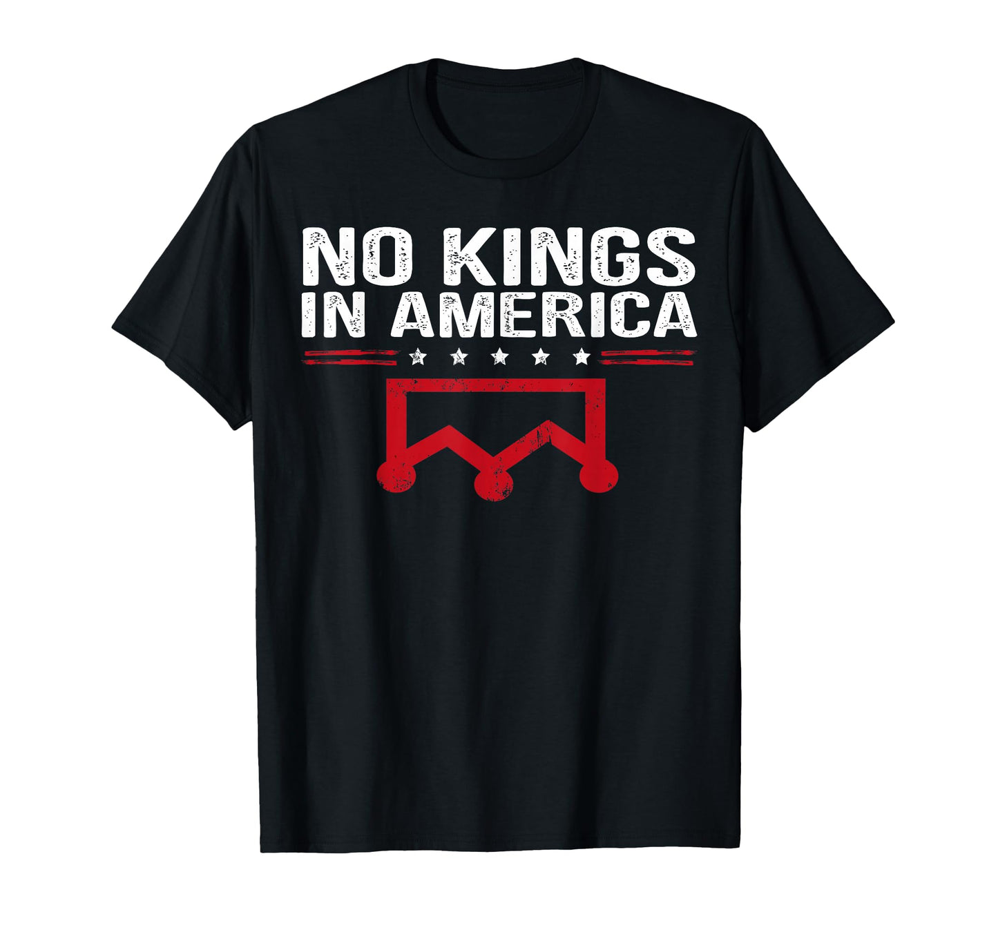 No Kings in America Flag Protest Save Democracy Sign Protest T-Shirt