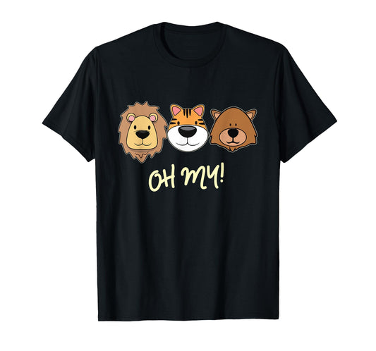 Lion Tiger and Bear Oh My Fun Jungle Zoo Animal Lover Gift T-Shirt