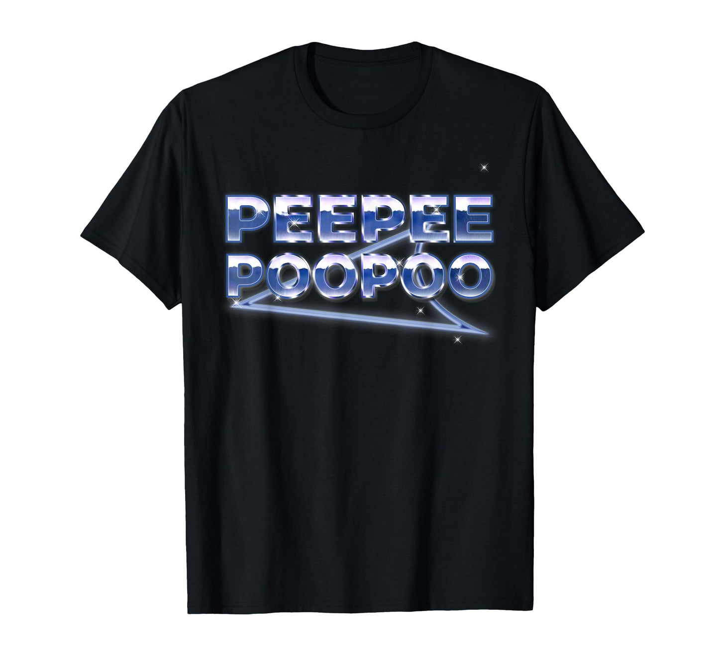Peepee Poopoo Funny Retro Vaporwave Gaming Viral Text Humor T-Shirt