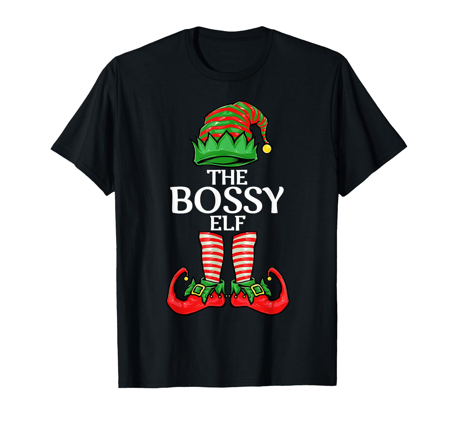 Bossy Elf Christmas Family Matching Group T-Shirt