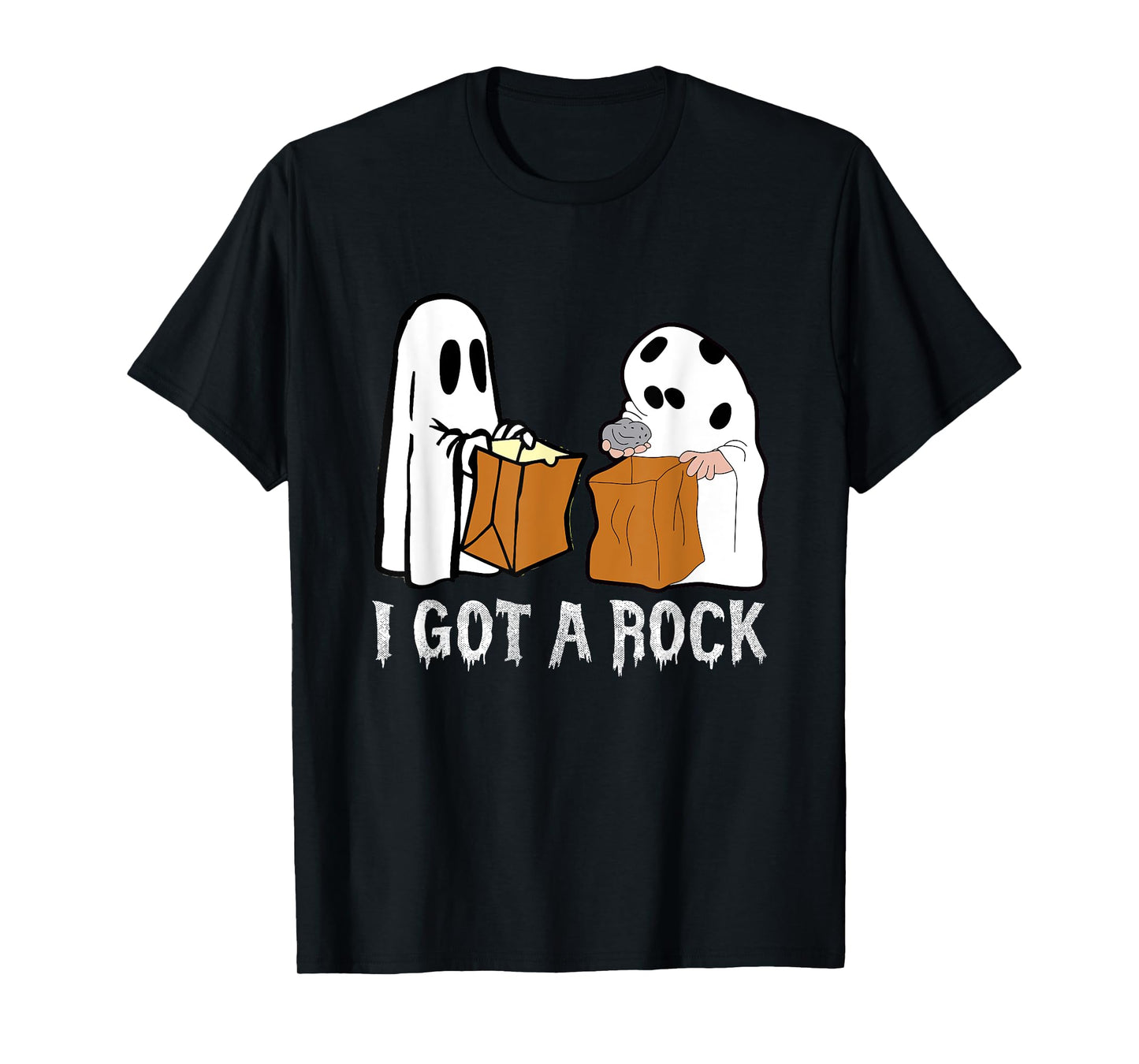 Funny Boo Ghost Scary I Got A Rock Halloween T-Shirt