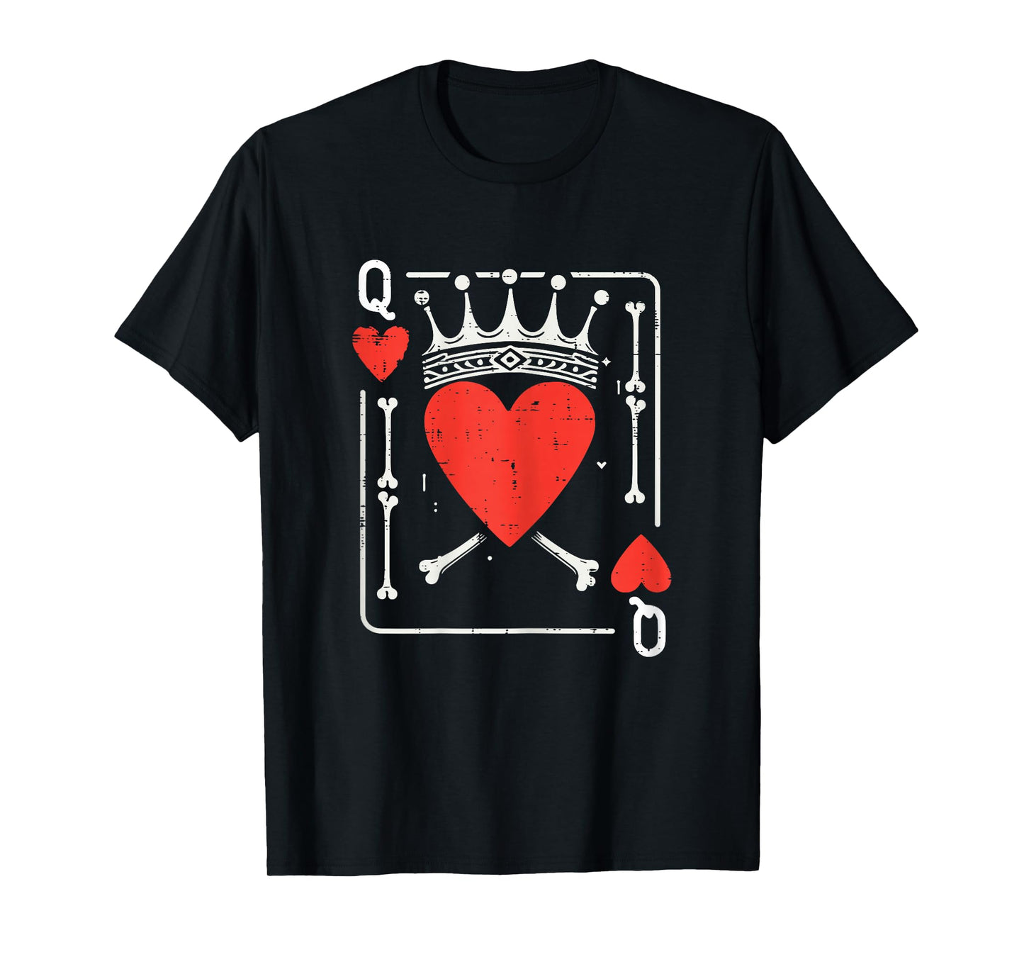 Halloween Queen of Hearts Bone Matching Couple Costume Women T-Shirt