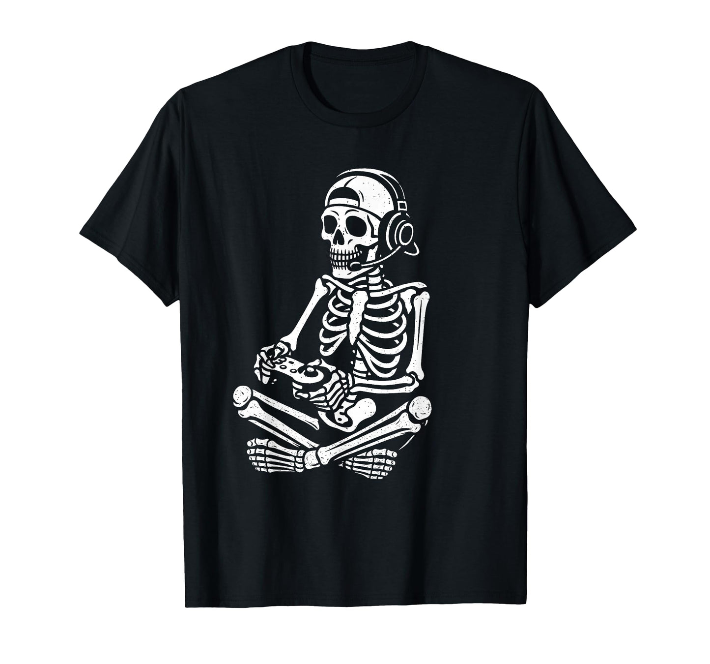 Funny Halloween Skeleton Gamer Video Gaming Boys Men Kids T-Shirt
