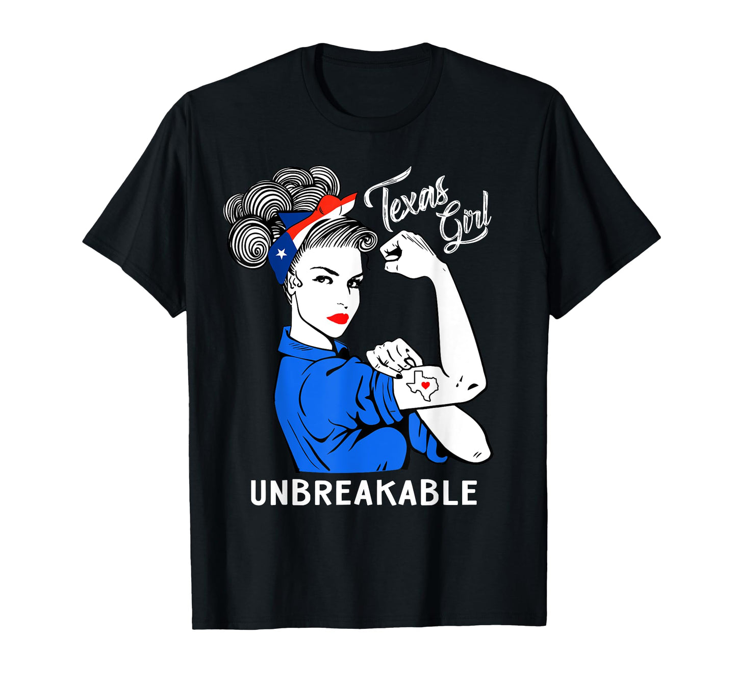 Texas Girl Unbreakable T-Shirt Heritage Texas Flag Gift T-Shirt