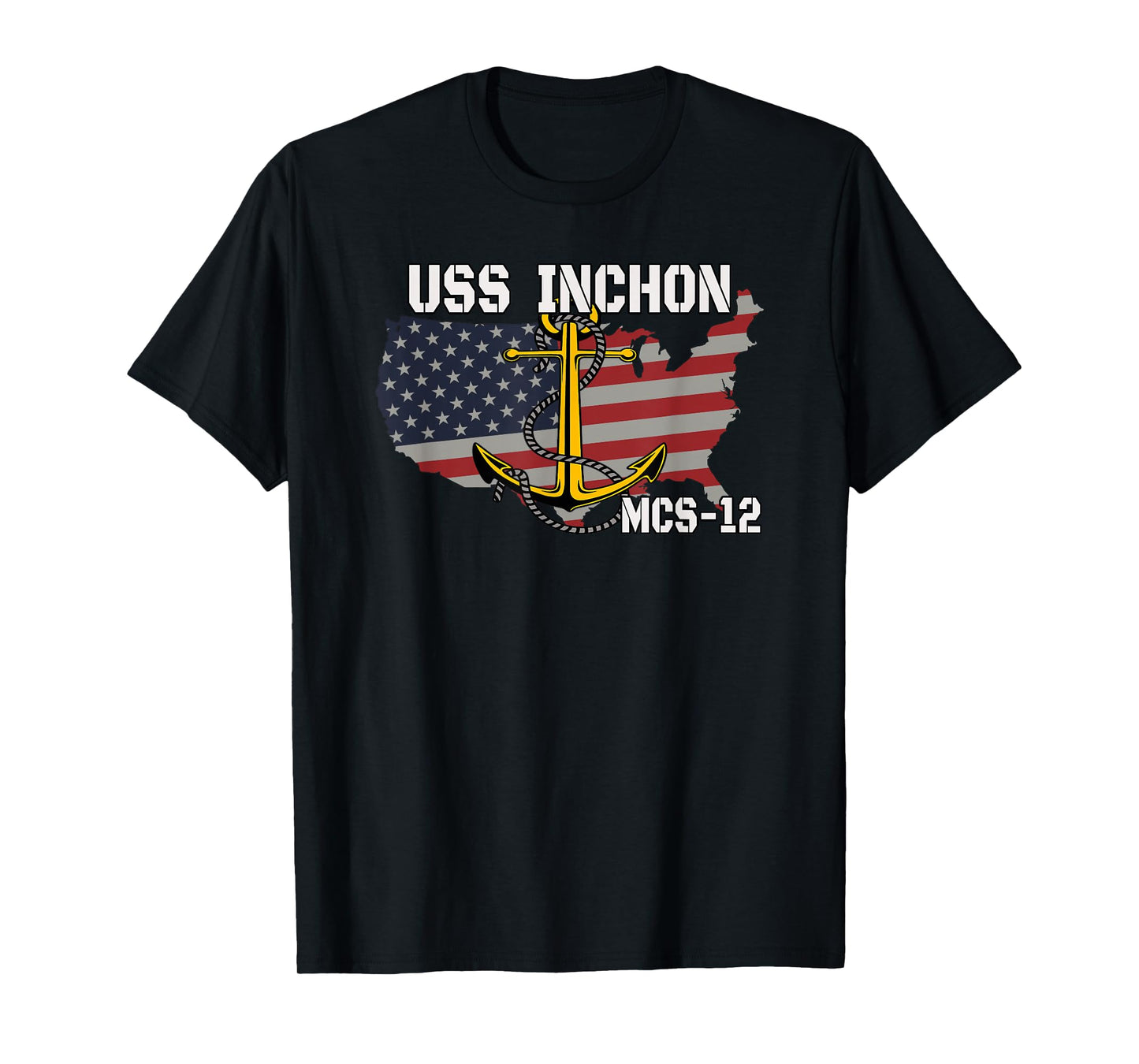 USS Inchon MCS-12 Mine Countermeasures Ship Veterans Father T-Shirt