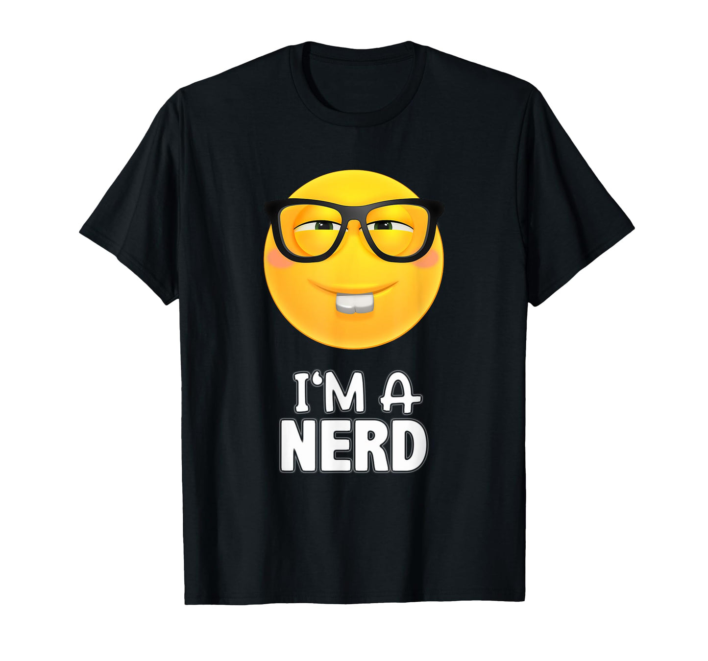 I'm A Nerd Glasses Emoticon SHIRT - Yellow Face Tee T-Shirt