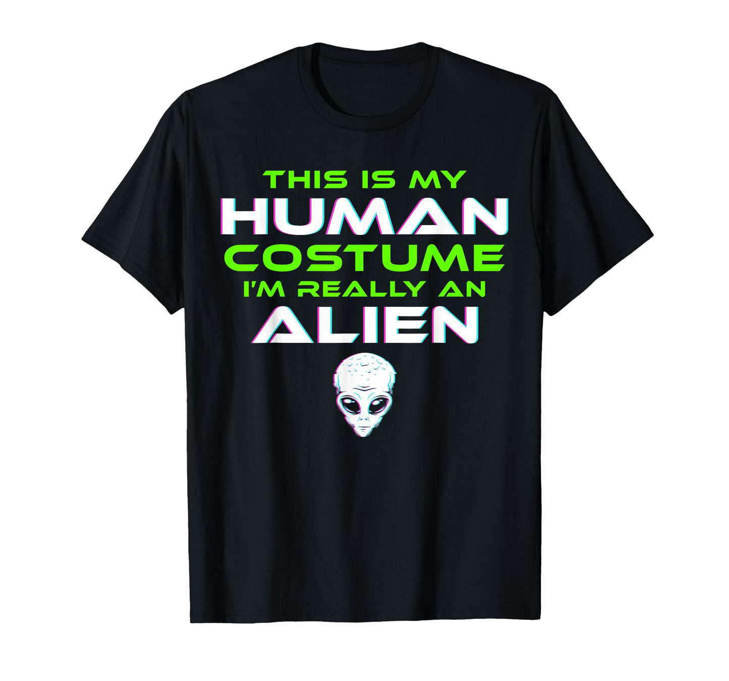 Alien Costume Halloween Funny Kids Men Women T-Shirt