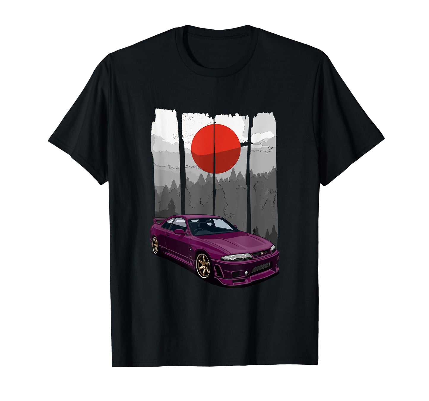JDM Skyline R33 Car Tuning Japan Rising Sun Drift T-Shirt