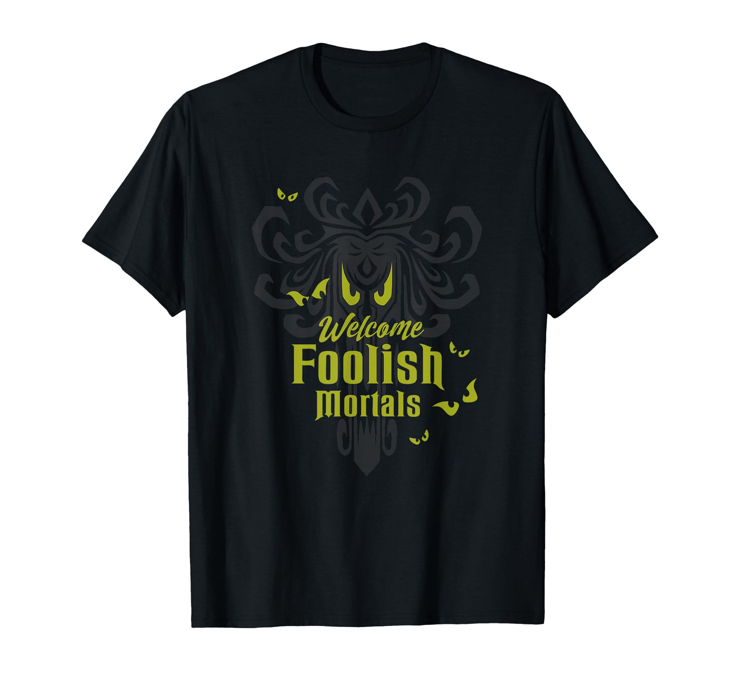 The Haunted Mansion Welcome Foolish Mortals Spooky Logo T-Shirt