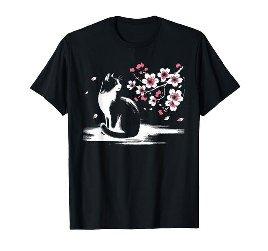 Kawaii Cat Anime Japanese Retro Men Women Kids Funny Cat T-Shirt