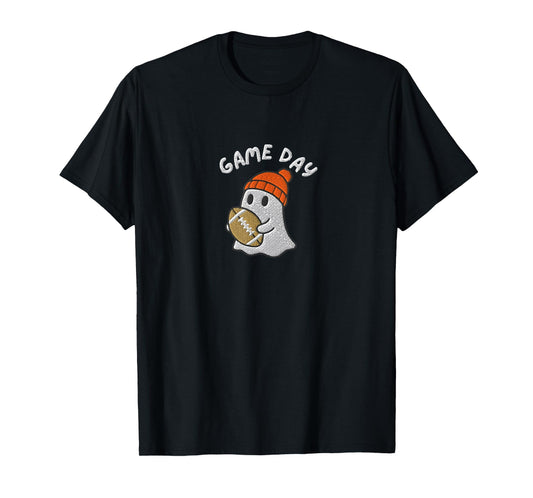 Football Game Day Ghost Halloween T-Shirt