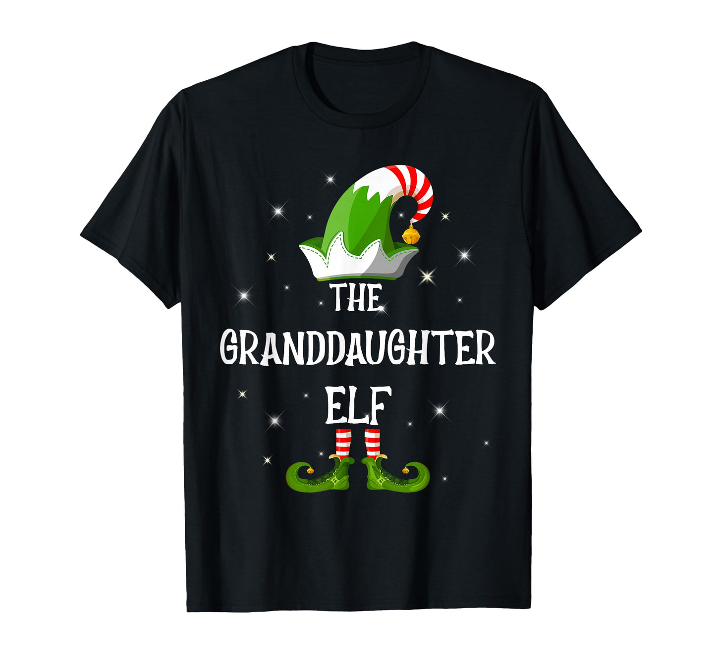 The Granddaughter Elf Family Matching Group Christmas T-Shirt