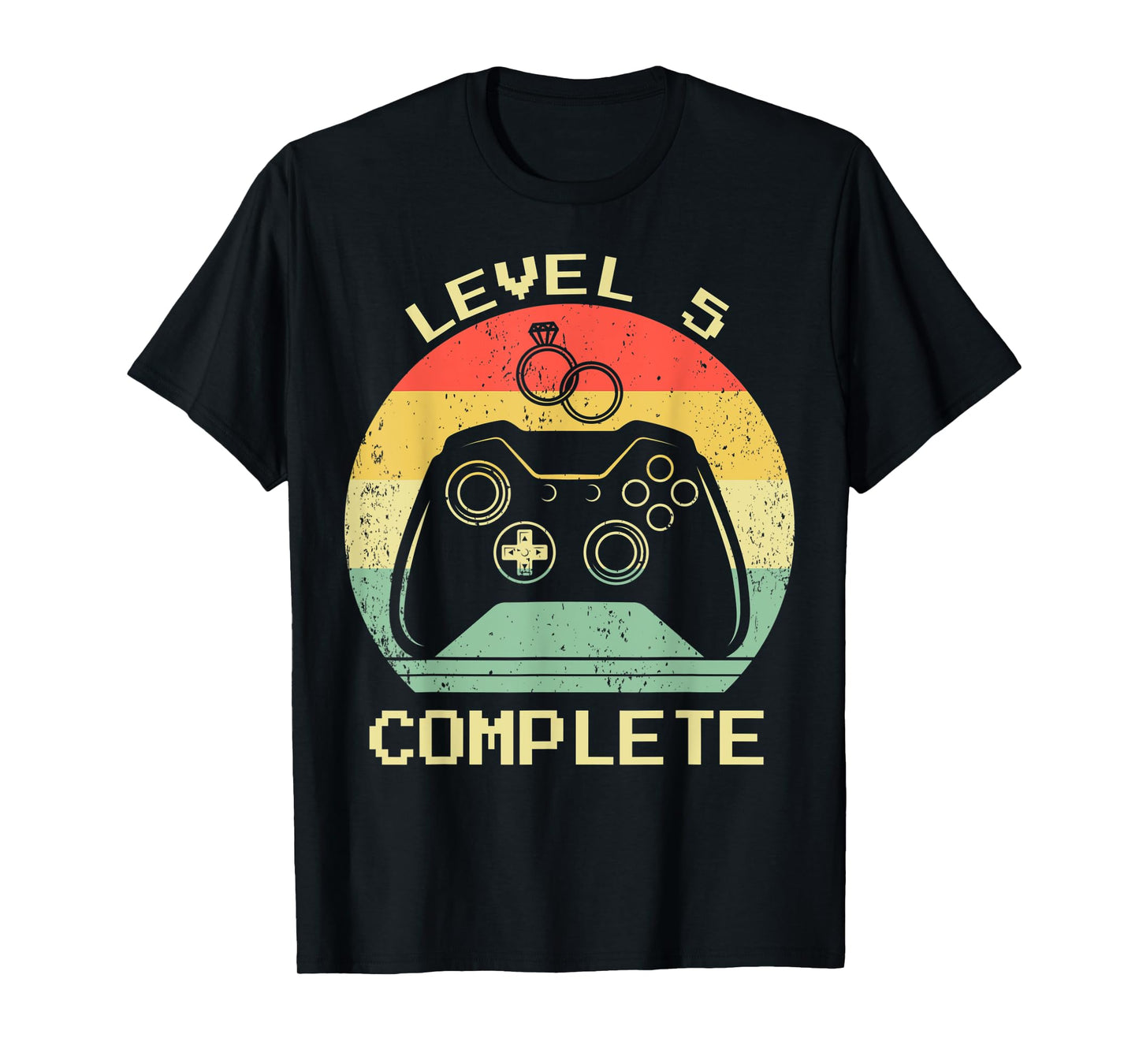 5th Wedding Anniversary Wife Husband Level 5 Complete Gamer T-Shirt