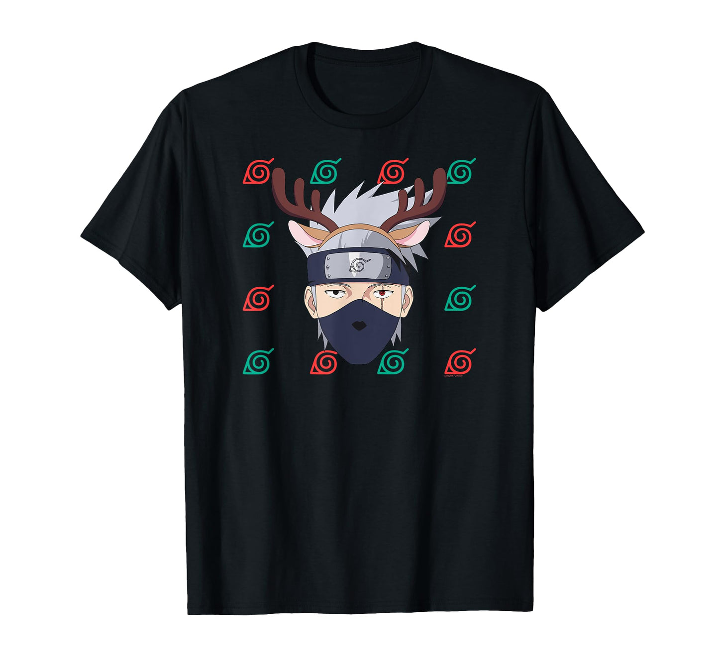 Naruto Shippuden Kakashi Christmas Reindeer Anime T-Shirt
