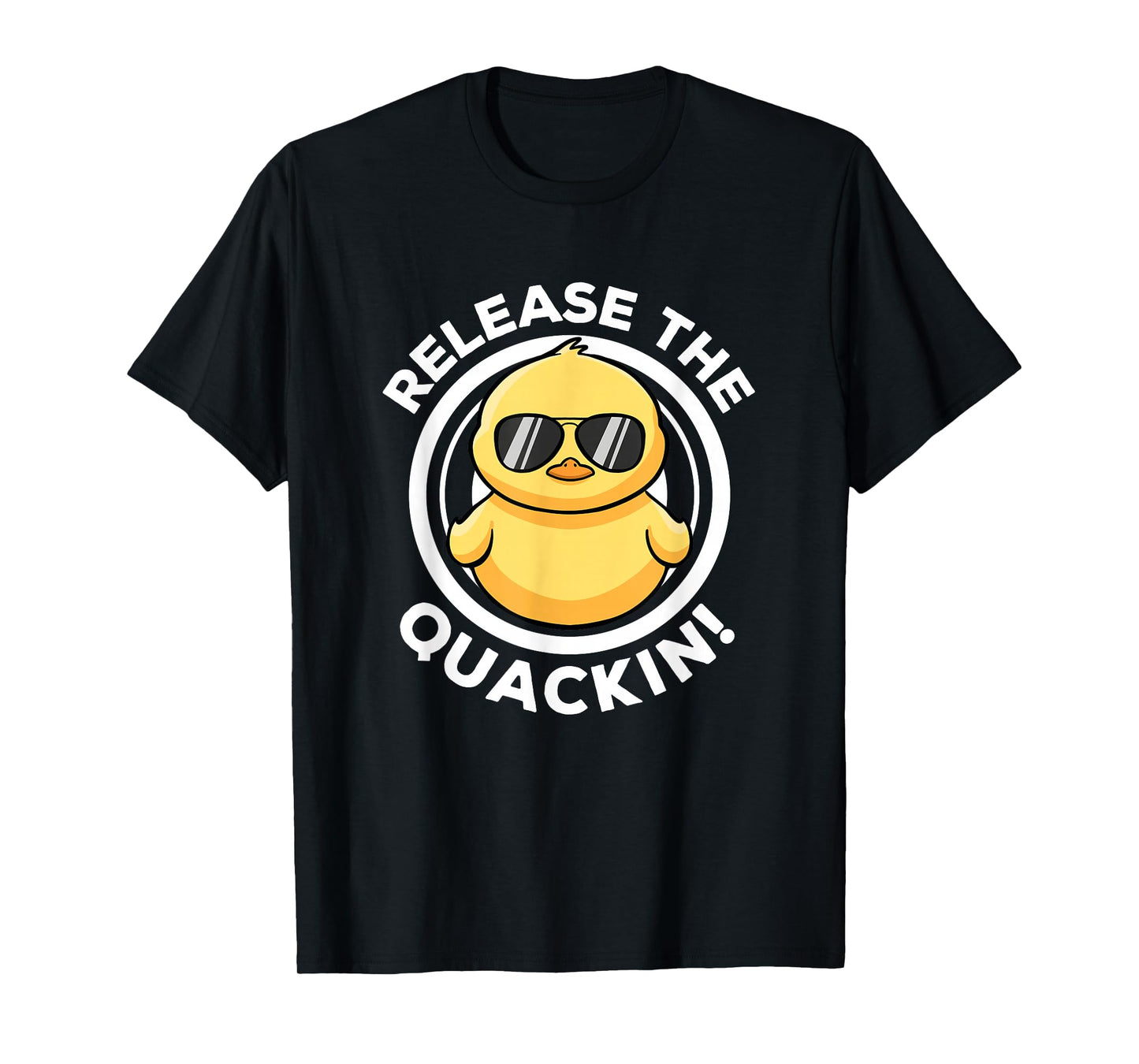 Release The Quackin I Love Duck Lovers Funny Yellow Duck T-Shirt