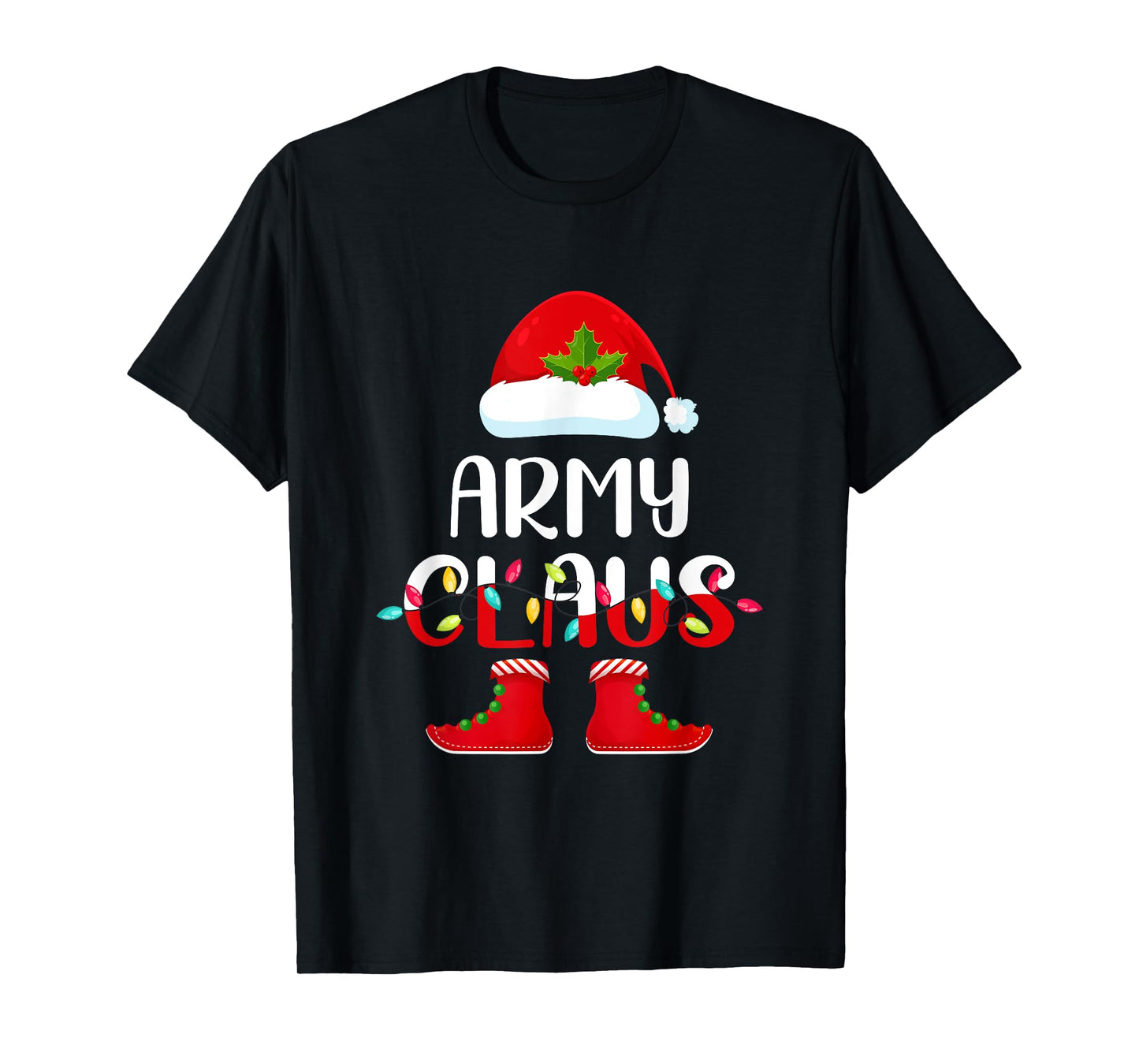 Santa Army Claus Elf Matching Family Group Christmas T-Shirt