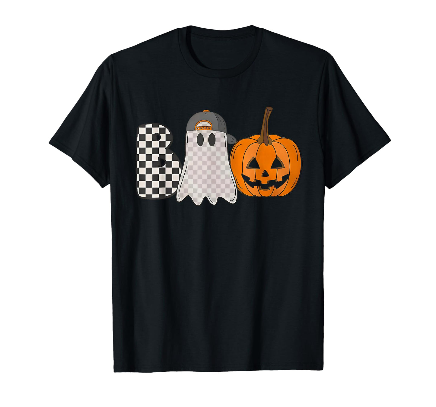 Boo Funny Ghost Jack O Lantern Spooky Season Happy Halloween T-Shirt