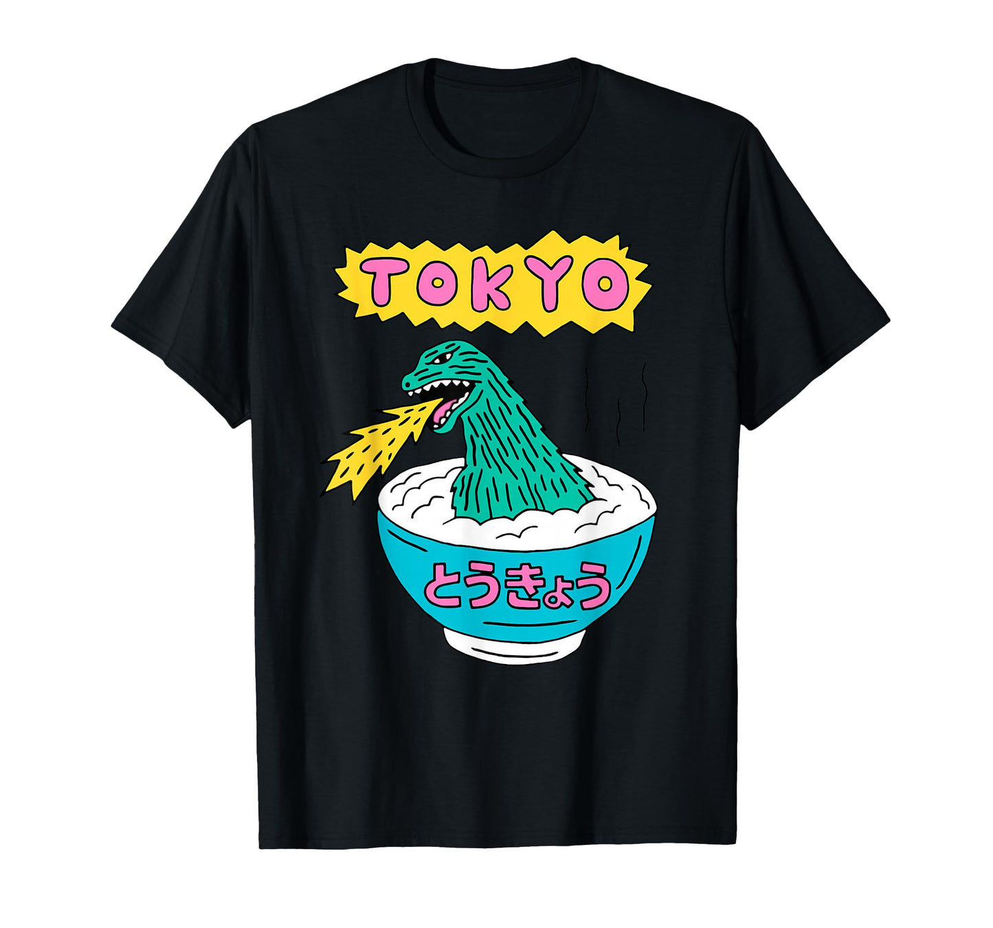 Tokyo Japan Funny Vintage Monster Attack On Soup Ramen Gifts T-Shirt