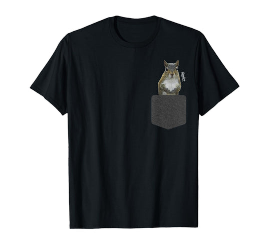 Squirrel In Pocket - Squirrel Lover Themed T-Shirt