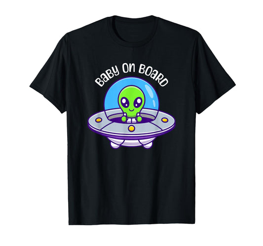 Cute Alien Baby On Board Pregnancy Announcement T-Shirt