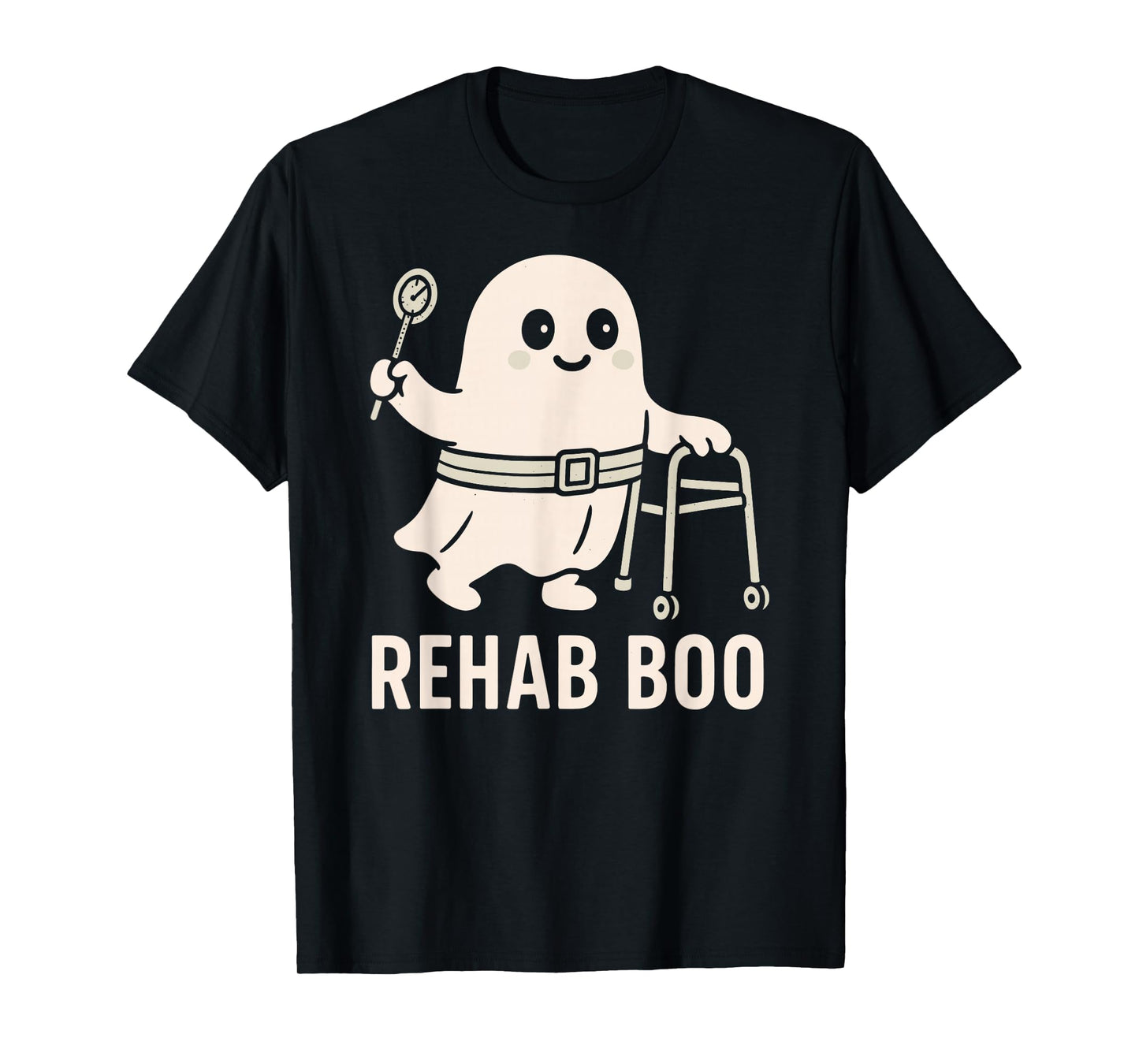 Rehab Boo Crew Ghost Halloween Physical Therapy OT Therapist T-Shirt
