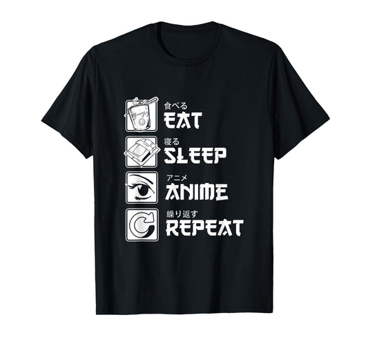 Otaku Anime Lover Japanese Food Sleeping Anime T-Shirt