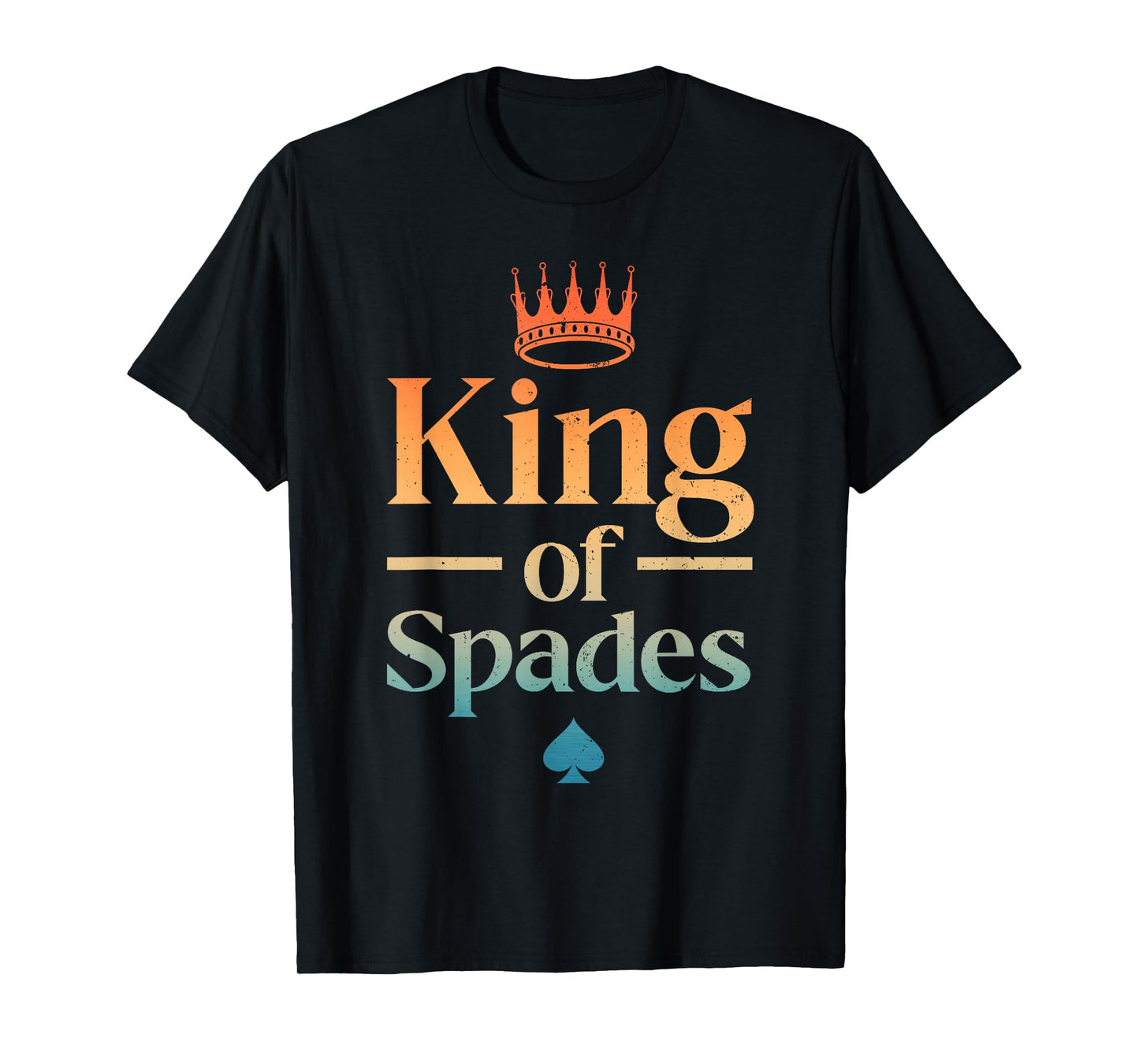 Cool King of Spades Art for Men Dad Card Game Spades Player T-Shirt