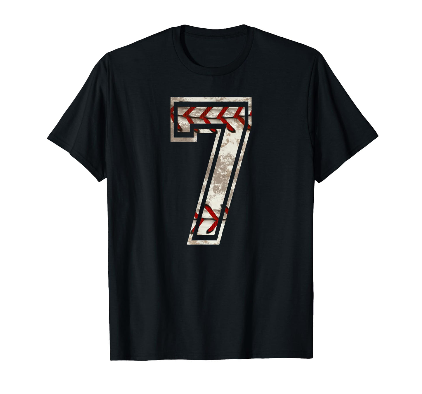 Baseball Jersey Number 7 Vintage Distressed T-shirt