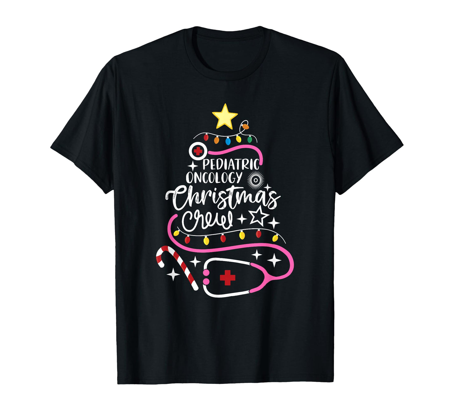 Pediatric Oncology Christmas Crew Tech Hem/Onc Nurse T-Shirt